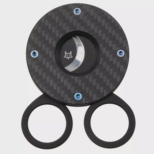 Fox Circle Cigar Cutter 743-3KT, PVD Sandvik 12C27, Twirl Fatcarbon, sigaarknipper