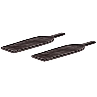 Serax La M&egrave;re By Marie Michielssen Serveerschaal 46x13 Set Van 2 Dark Brown