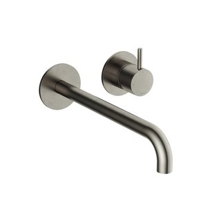 Hotbath Cobber Afbouwdeel - voor wastafelkraan - 25cm uitloop - Geborsteld Nikkel CB105EXT25GN