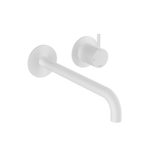 Hotbath Cobber Afbouwdeel - voor wastafelkraan - 25cm uitloop - Mat Wit CB105EXT25WH