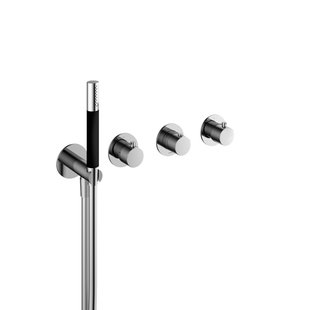 Hotbath Cobber afbouwdeel inbouw badendouche thermostaat met 2 stopkranen zonder uitloop chroom CB7071EXTCR