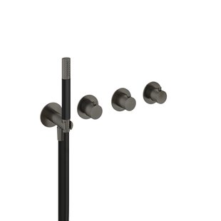 Hotbath Cobber afbouwdeel inbouw badendouche thermostaat met 2 stopkranen zonder uitloop verouderd ijzer CB7071EXTAI