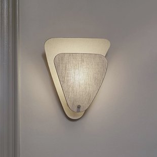 MARKET SET wandlamp Coquillage, crèmekleurig, 33 cm, linnen