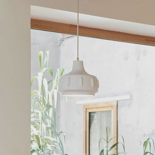 MARKET SET hanglamp Jimmy, Ø 25 cm, wit, keramiek