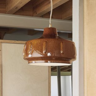 MARKET SET hanglamp Jimmy, Ø 38 cm, bruin, keramiek