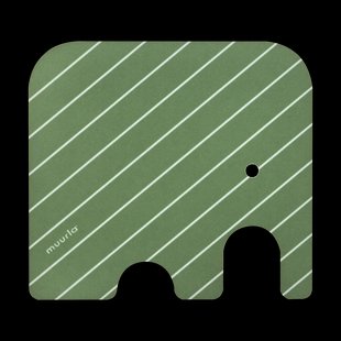 Muurla Elephant glasonderzetter 11x10 cm Green