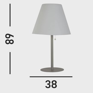 Searchlight Venice I LED tafellamp op zonne-energie, IP44, wit/zilver