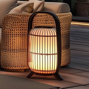 Lucande terraslamp Basket, zwart, 64 cm, IP44