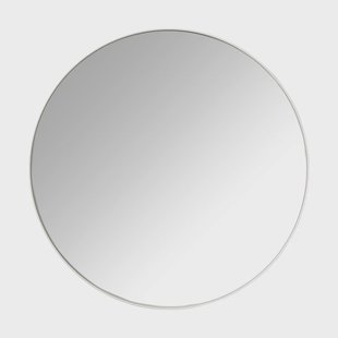 Ronde spiegel met beige lijst - ø70 cm