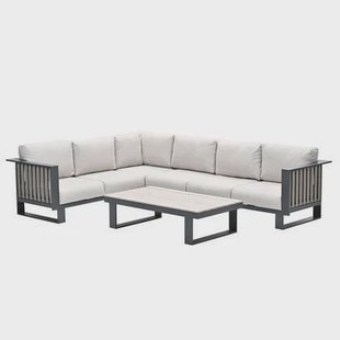 Garden Impressions Bologna lounge hoekset - 4-delig-carbon black-taupe