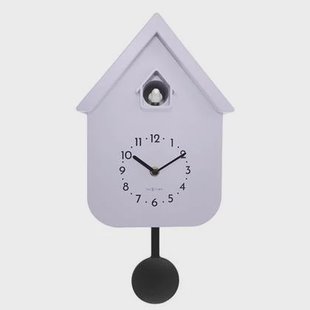 NeXtime - Wandklok 21,5x41,5x8,5 cm - Pendule - Lavendel - Plastic -