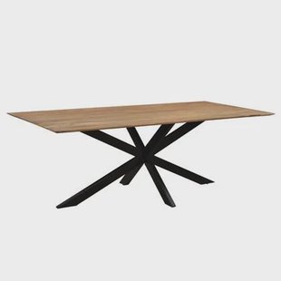 Livingfurn Eettafel Oslo Acasia Spider 200cm Acasia | Gecoat Staal