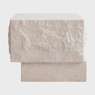 101 Copenhagen Temple bijzettafel low 42x40 cm Chrome-limestone