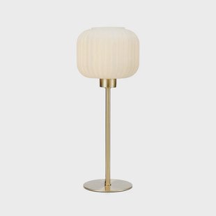 Markslöjd - Sober Taffellamp Small Brushed Brass/White