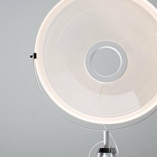 Stilnovo LED vloerlamp Demi Moon, wit, hoogte 196 cm