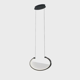 Viokef LED hanglamp Adele, lengte 37 cm, zwart, metaal