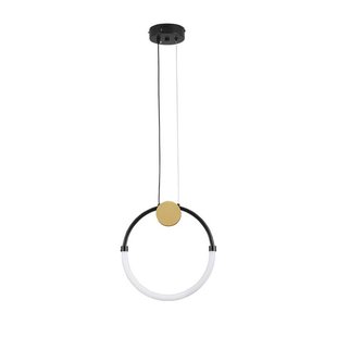 Viokef LED hanglamp Briana, Ø 30 cm, zwart/goudkleurig, metaal