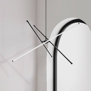 Viokef LED hanglamp Sandy, lengte 90 cm, zwart, metaal