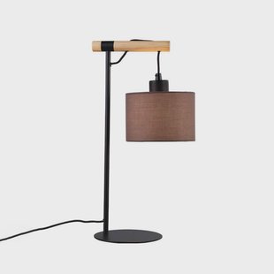 Viokef Tafellamp Rika, hoogte 46 cm, grijs/zwart, stof/metaal