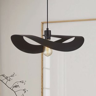 Viokef Hanglamp Mas, zwart, Ø 50 cm, metaal