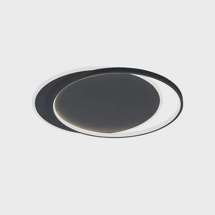 Viokef LED plafondlamp Evelyn, zwart, lengte 55 cm, metaal