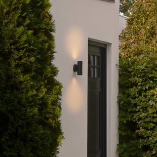 Nordlux Buitenwandlamp Artilus, zwart, aluminium, IP54, up/down