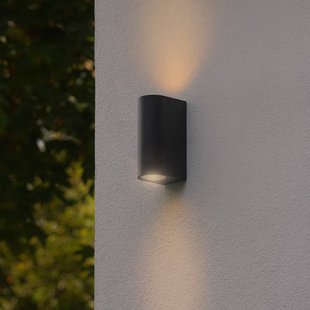 Nordlux Buitenwandlamp Dion Double, zwart, GU10, aluminium, IP44