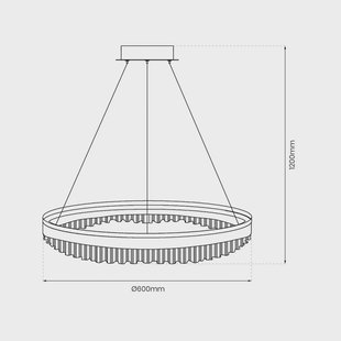 Milagro Lighting LED hanglamp Preciosa, goud/kristal, acryl, Ø 60 cm