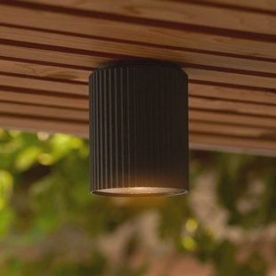 Nordlux Plafondlamp Kyklop Ripple, zwart, aluminium, GU10