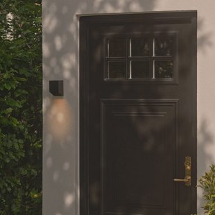 Nordlux Buitenwandlamp Nico Square, zwart, aluminium, down, IP54