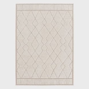 sweeek - Interieur tapijt met etnisch Berberpatroon, beige en crème