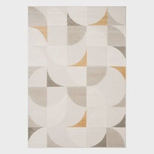 sweeek - Crème retro patroon interieur tapijt