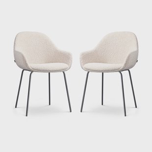 Set van 2 eetkamerstoelen Nora-Mae bouclé | Nolon