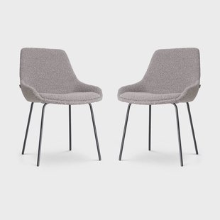 Set van 2 eetkamerstoelen Nora-Isa bouclé | Nolon