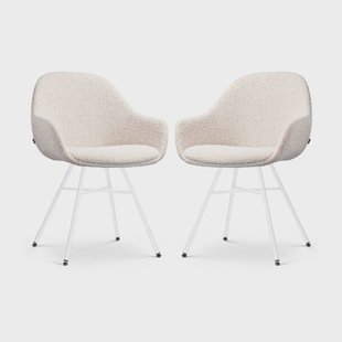 Set van 2 eetkamerstoelen Noa-Mae bouclé | Nolon
