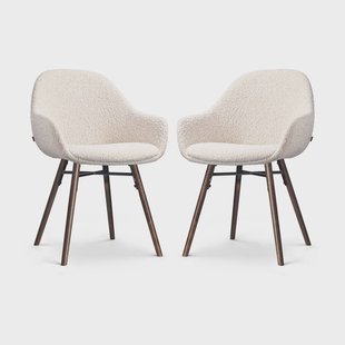 Set van 2 eetkamerstoelen Nena-Mae bouclé | Nolon Set van 2 eetkamerstoelen Nena-Mae bouclé | Nolon