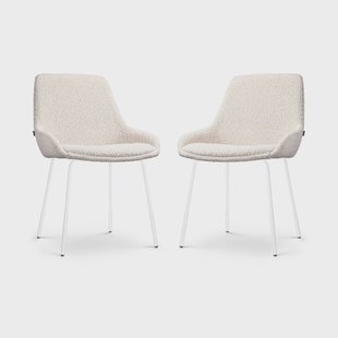 Set van 2 eetkamerstoelen Nora-Isa bouclé | Nolon