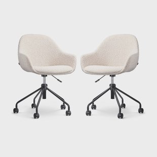 Set van 2 bureaustoelen Nout-Mae bouclé | Nolon