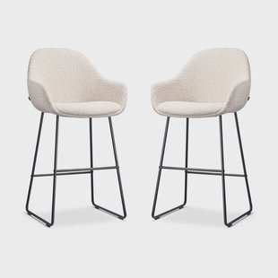 Set van 2 barstoelen Nino-Mae bouclé | Nolon