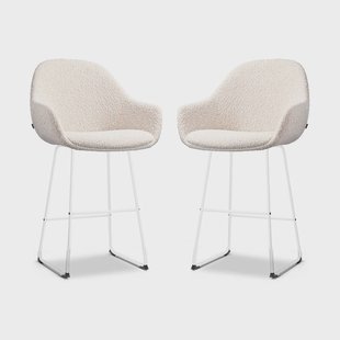 Set van 2 barstoelen Nino-Mae bouclé | Nolon Set van 2 barstoelen Nino-Mae bouclé | Nolon