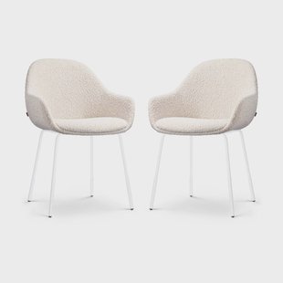 Set van 2 eetkamerstoelen Nora-Mae bouclé | Nolon