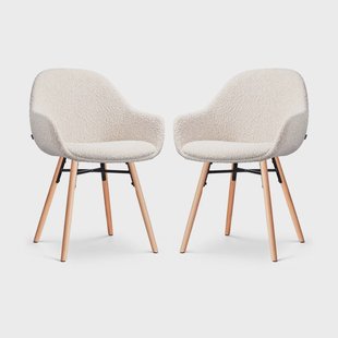 Set van 2 eetkamerstoelen Nena-Mae bouclé | Nolon