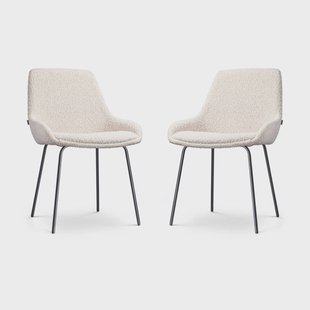 Set van 2 eetkamerstoelen Nora-Isa bouclé | Nolon