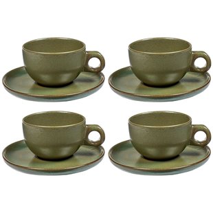 Serax Surface By Sergio Herman Kop En Schotel 23cl Set Van 4 Camo Green