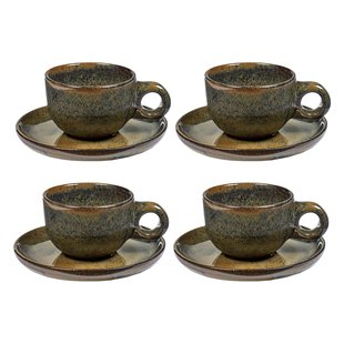 Serax Surface By Sergio Herman Kop En Schotel 13cl Set Van 4 Indi Grey