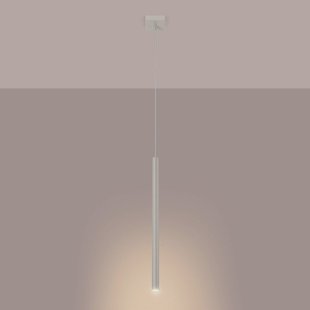 SOLLUX LIGHTING Pastelo hanglamp, beige, Ø 2 cm, staal, 3-lamps.