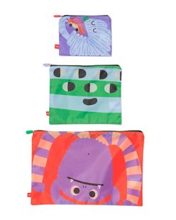 HEMA Ritstasjes S+M+L monsters - 3 stuks