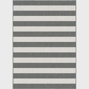Eva Interior Buitenkleed Stripes Grijs|Wit dubbelzijdig - 240 x 340 cm