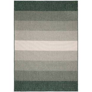 Buiten vloerkleed Boa - Groen|Wit - dubbelzijdig - EVA Interior