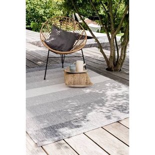 Buiten vloerkleed Boa - Zwart|Wit - dubbelzijdig - EVA Interior